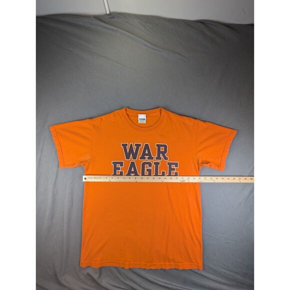 Auburn War Eagle T-Shirt Medium Men's Short Sleeve Cotton Orange Tee Pro Weight - Picture 7 of 9